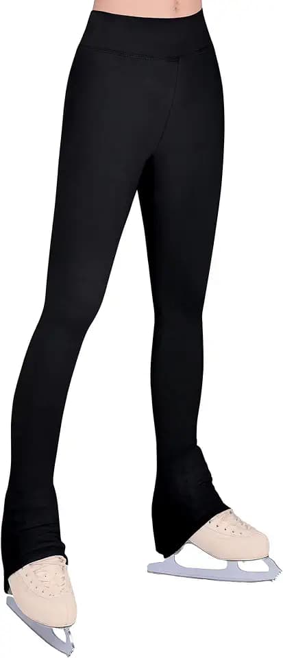 Nymphperi Girls Ice Skating Pants High Waist Leggings 5-16 Years Old