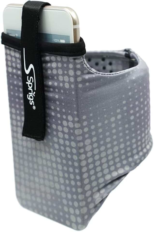 Sprigs Phone Armband for Running, Stretch Sleeve Arm Holder for iPhone 17, Samsung Galaxy S26 & Google Pixel 11, Fits Smartphones with Case for Jogging & Walking