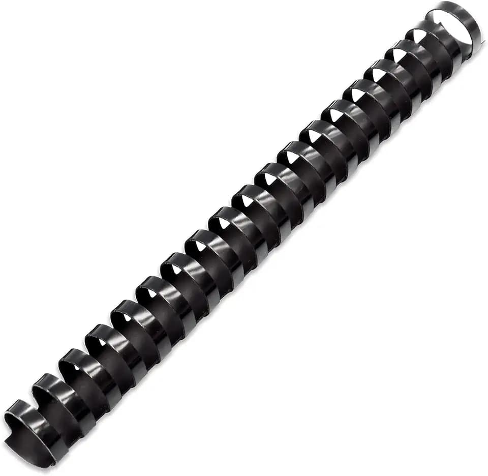 Binditek Plastic Binding Comb Spines, 3/4 Inch, 19 Ring, Black, 30 Pack
