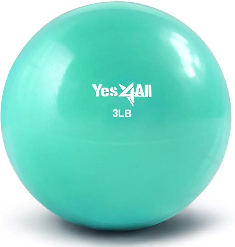 Yes4All Weighted Toning Balls for Exercise, Soft Medicine Balls for Exercise, Pilates, Yoga, Balance, Flexibility, 2-10lbs