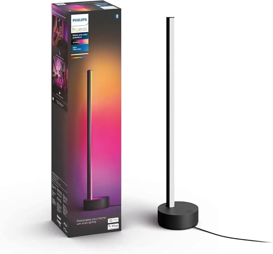 Philips Hue Gradient Signe Tischleuchte, Lichtsäule, Schwarz