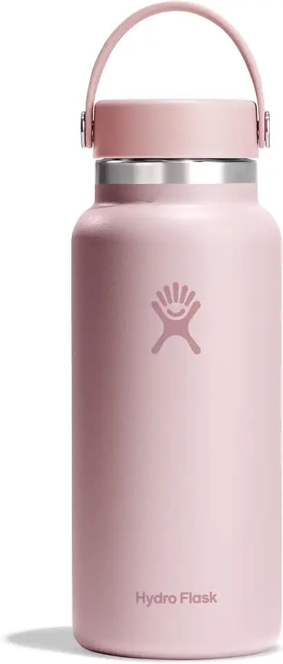 HYDRO FLASK - Wide Mouth Trinkflasche 946ml (32 oz) - Isolierte Wasserflasche aus Edelstahl - Sportflasche mit auslaufsicherem Flex Cap-Deckel & Gurt - Thermoflasche Spülmaschinenfest - Trillium
