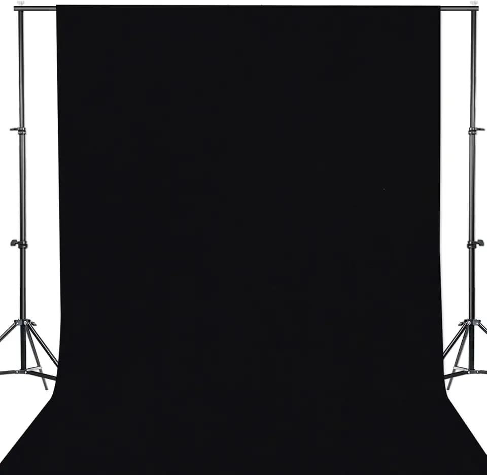 GFCC Black Photo Backdrop Background for Photoshoot Photography, 7x10FT