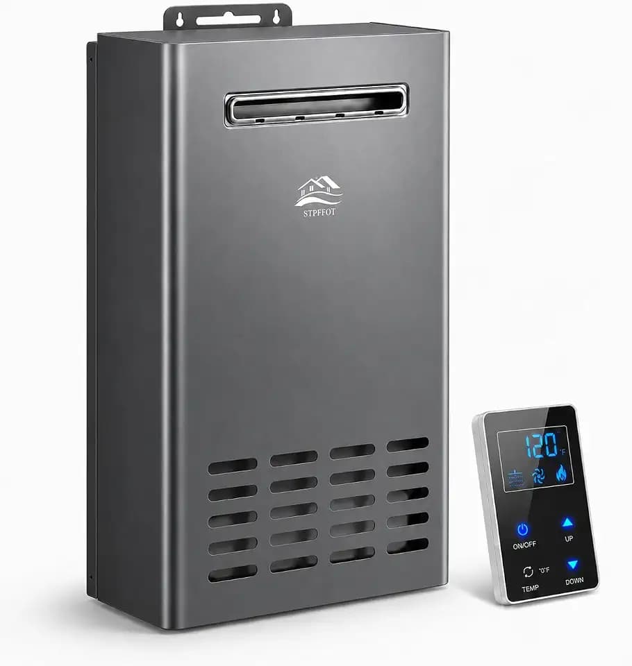 Propane Tankless Water Heater Outdoor, 5.2 GPM 130000 BTU On Demand