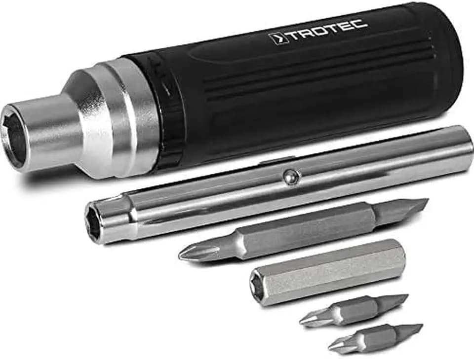 TROTEC 1 x 9-in-1 Ratschenschraubendreher, Schwarz, normal