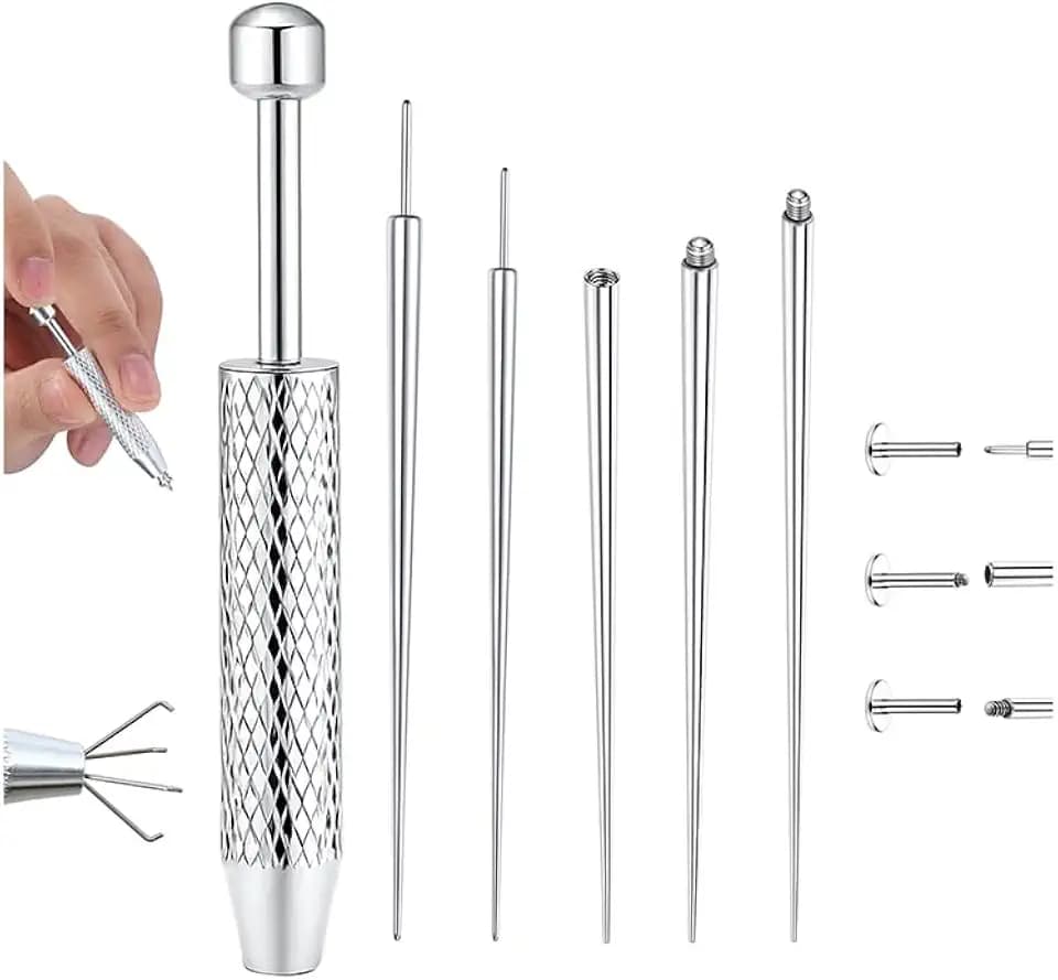GEMQUEEN Piercing Ball Grabber Tool, 14-20G Taper for Changing Jewelry
