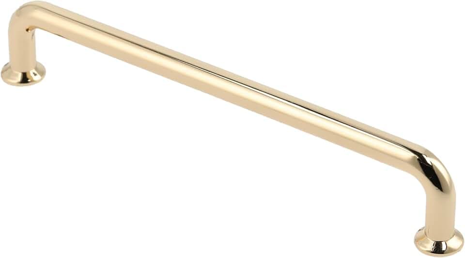 GTV - Möbelgriff NORD | Griff Griffe Möbelgriffe | Lange 33,4 cm| Bohrlochabstand 32 cm |ZnAl |Gold glänzend