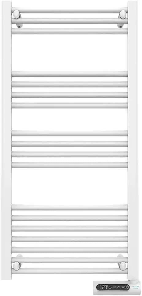 Cecotec Elektrischer Badheizkörper ReadyWarm 9200 Smart Towel White. 750 W, LED-Display, Touch Control, Timer, 3 Betriebsmodi, ideal für Badezimmer, 2 Sicherheitssysteme, IP24, Weiß
