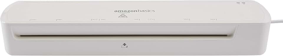 Amazon Basics 12-Inch Thermal Laminator Machine, Easy to Use for Home Office or School, White