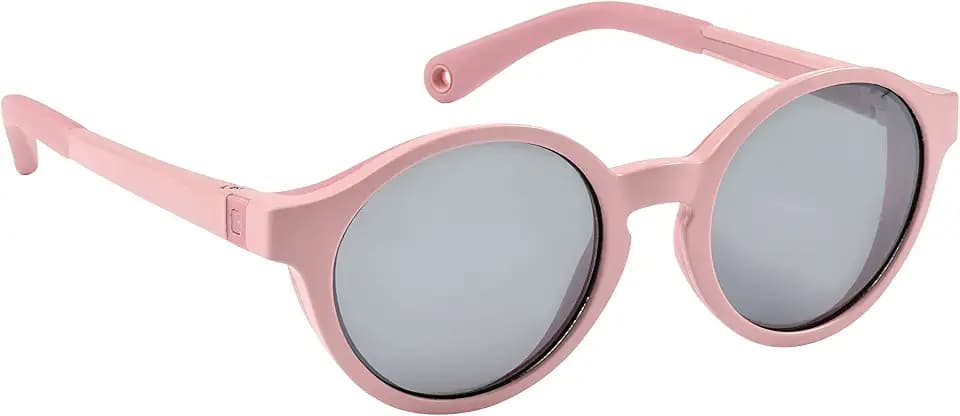 BÉABA, Sonnenbrille für Kinder 2-4 Jahre, 100% UV Schutz - Kategorie 3, Seitenschutz, Optimaler Komfort, 360° verstellbare Bügel, Altrosa