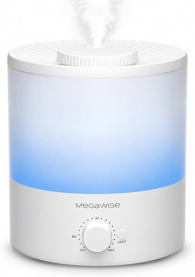 MEGAWISE Luftbefeuchter, 1,5 L, Top Fill für Schlafzimmer & Pflanzen