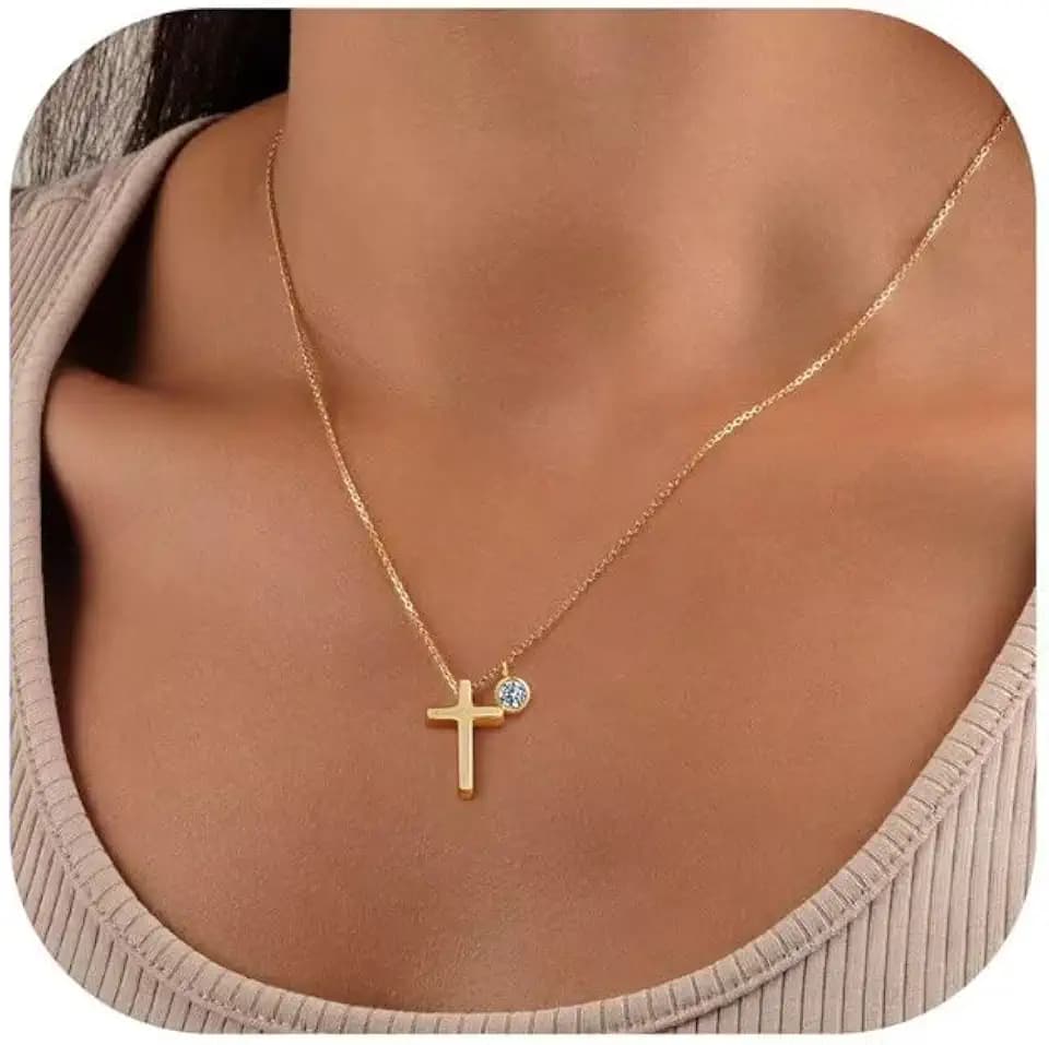 TURNDOSS Cross Necklace for Teen Girls, 3-16 Year Old Girls Birthday Gifts