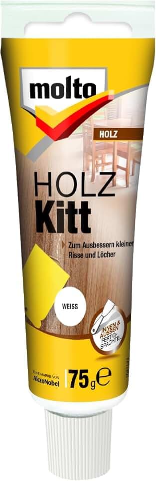 Molto Holz-Kitt, Zur Reparatur von Holz, Weiss, 75g