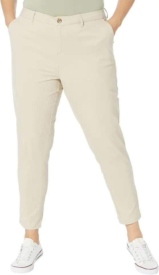 Tommy Hilfiger Womens Stretch Tapered Slim Chino Casual Pants
