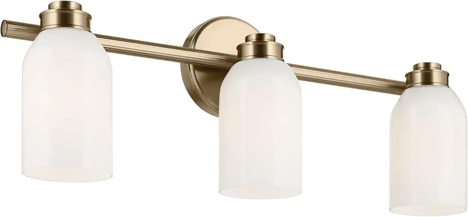 Kichler Shae 3-Light Bathroom Vanity Light, Champagne Bronze