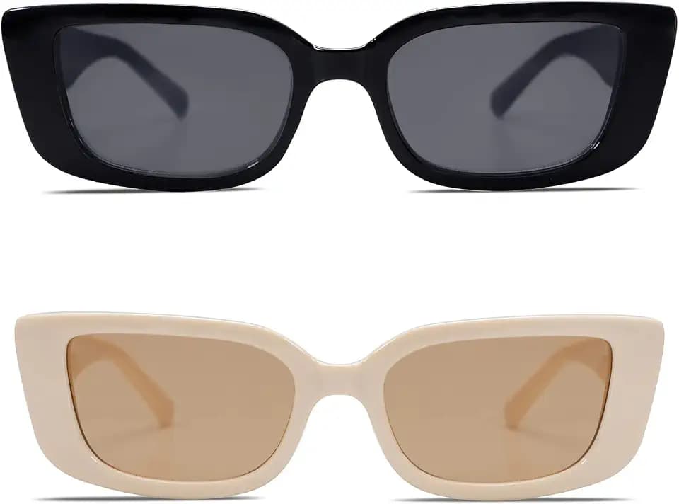 Allarallvr 90s Y2K Rectangle Sunglasses for Women AR82037
