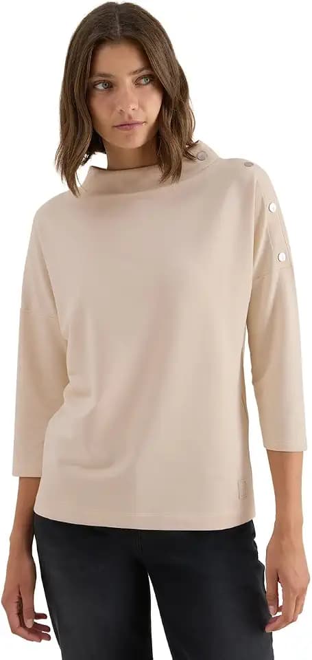 Damen Shirt mit Knopfdetail