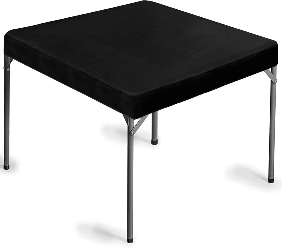 Frienda 2 Pack Felt Game Table Cover 34 x 34 Inches Square Folding Table Cloth Indoor Outdoor for Card Tables, Ideal for New Year Poker Mahjong Games, Picnic, Camping & Party