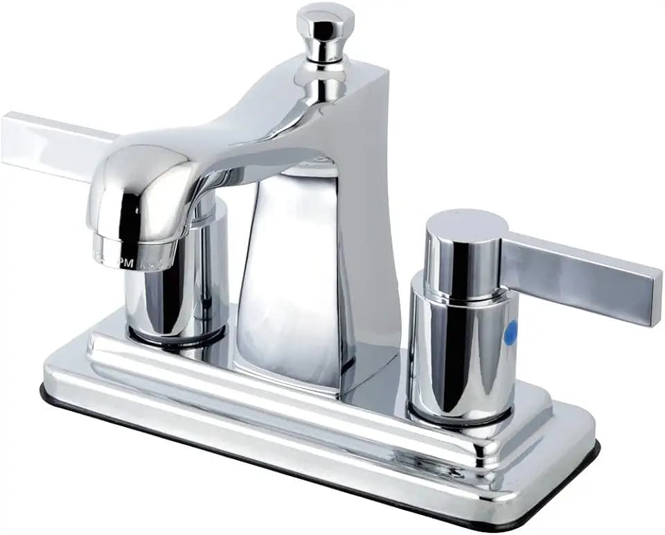 Kingston FB4641NDL 4" Centerset Bathroom Faucet, Polished Chrome