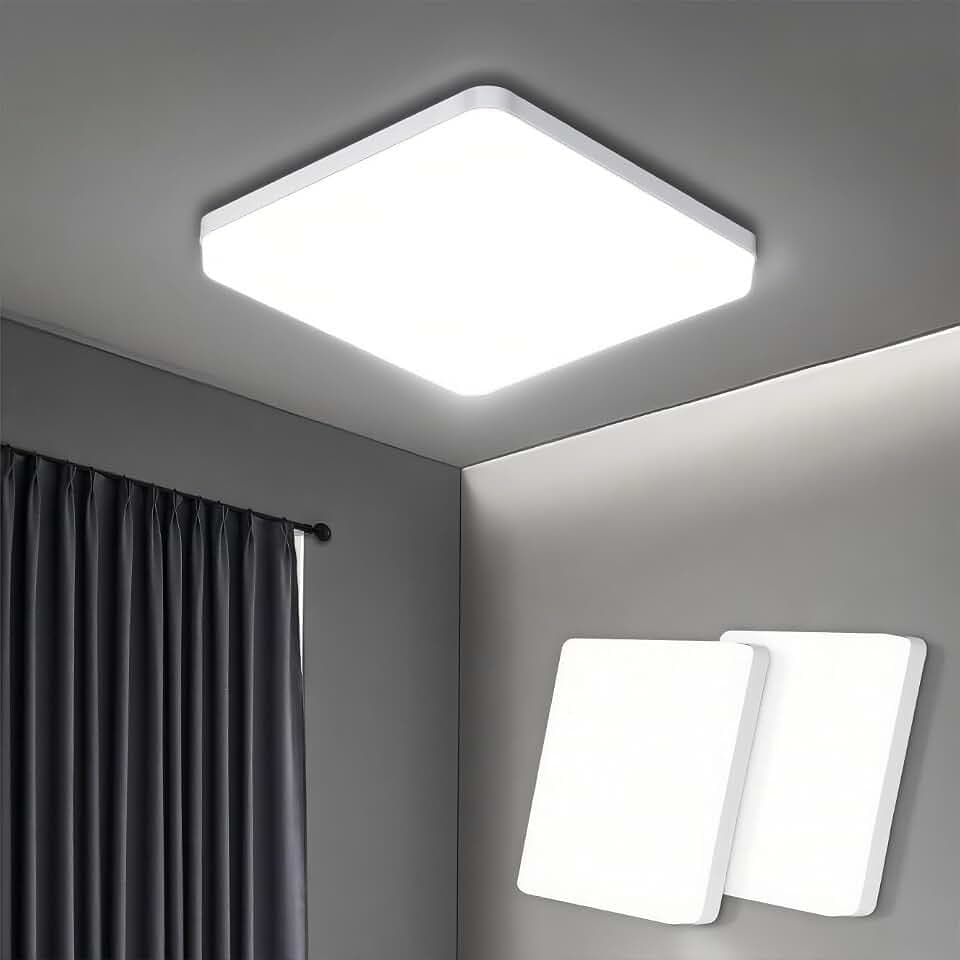 Kambo LED Deckenleuchte 48W LED Deckenlampe Kaltweiß 6500K 4320LM, 2 Stück