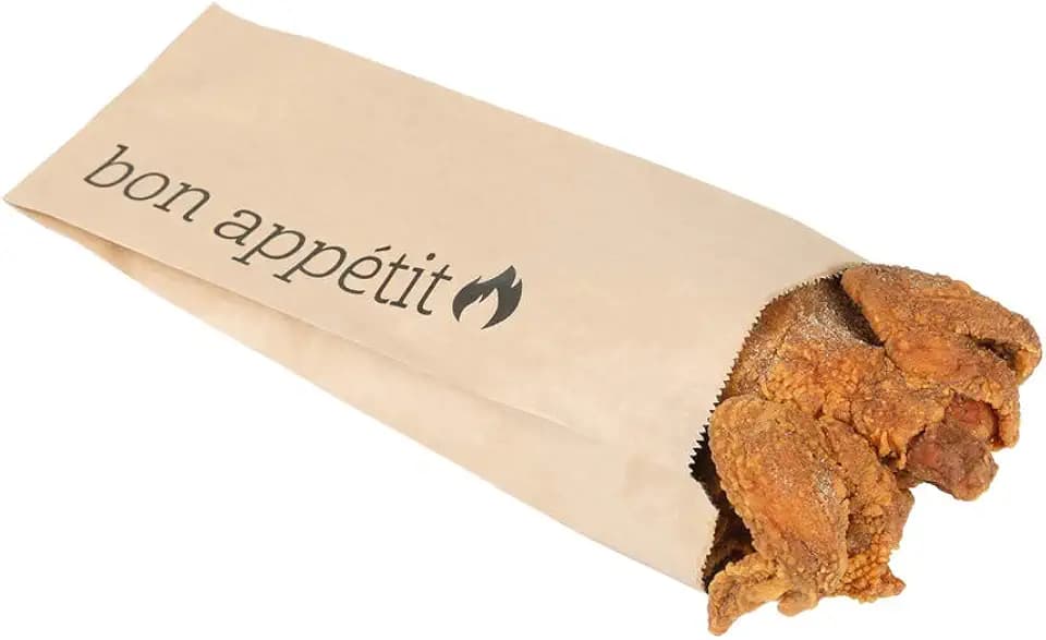 Restaurantware Kraft Paper Printed Foil Bag, 4.5 x 2 x 11.6 In, 100 Pack