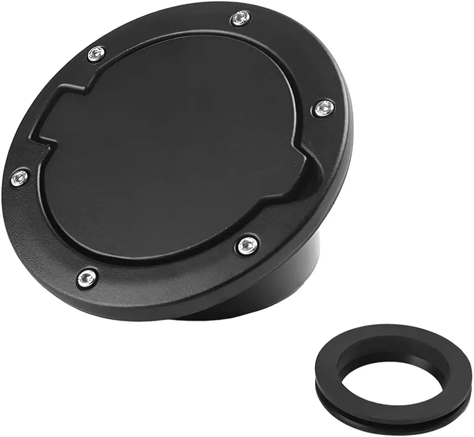 Fuel Filler Door, Aluminum Alloy and ABS Material, Black 1