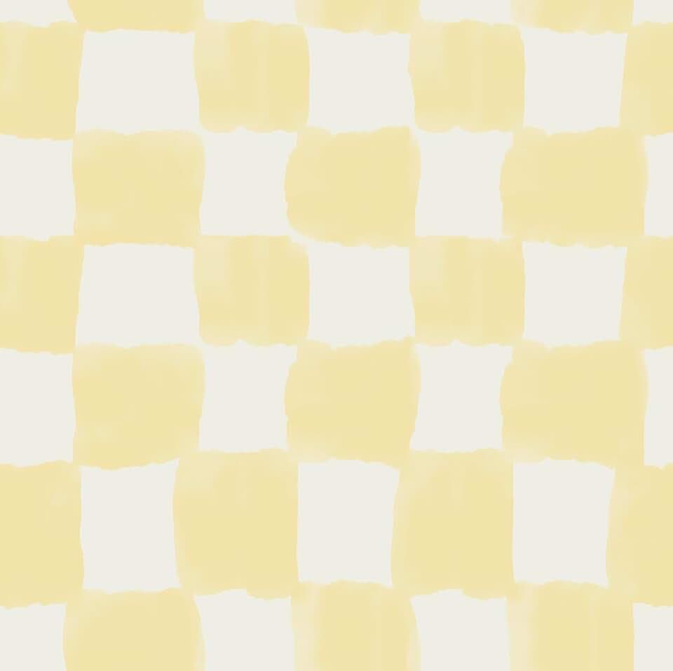 Mr. Kate RoomMates Tess Watercolor Checker Pale Yellow Peel and Stick Wallpaper, 20.5-in x 18-ft