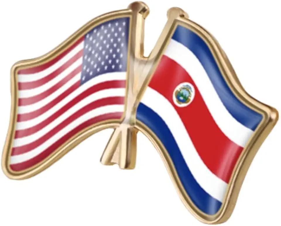 vmcoatdu USA American and Germany Deutschland Friendship Flag Cross Connection Pin Brooch Badge for Hat Cap Clothing Backpack Pin