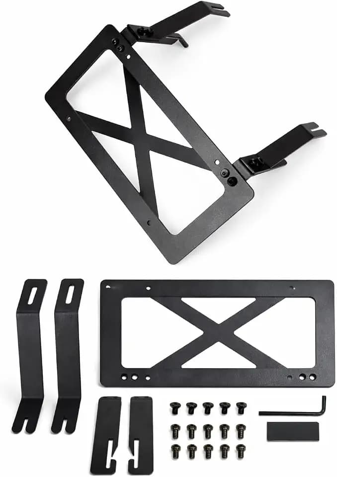 No Drill Front License Plate Mount for Tesla Model S 2021-2025, Premium Front License Plate Holder Bracket, Camera-Safe License Plate Frame, Tesla Model S Accessories【for 2021-2025 Tesla Model S】