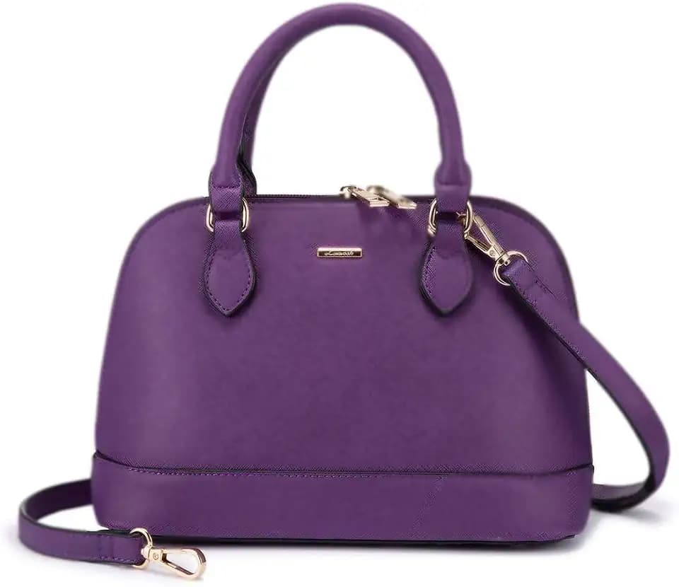 LOVEVOOK Purse for Women, Crossbody Dome Satchel Handbag with Double Zip