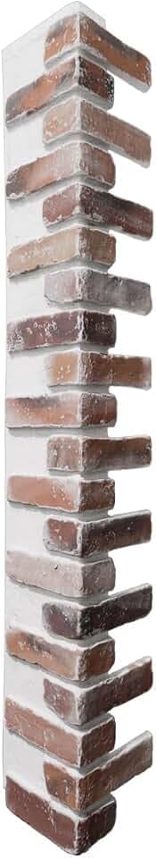 Outside Corner for EverStone Faux Classic Aged Brick Siding Panels, 8 1/2"W x 8"D x 53"H, Farmhouse Color