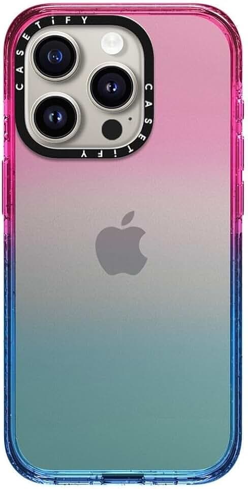 CASETiFY Impact iPhone 15 Pro Hülle [Schlank/Schutz vor Stürzen aus 2,5 m Höhe/Kabelloses Laden] - Cotton Candy