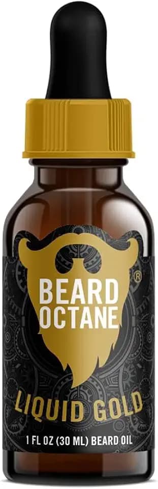 Beard Octane Beard Oil for Men – Liquid Gold (Frankincense, Oud Cologne) – Softens & Conditions Dry Beards With Argan & Jojoba – 1oz