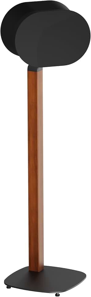 ynVISION.DESIGN Premium Walnut Floor Stand for Sonos Era 100, 300, Black
