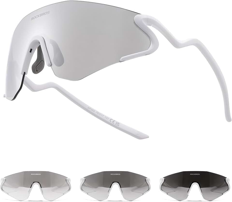ROCKBROS Photochromic Cycling Glasses,UV400 Sunglasses for Men Women