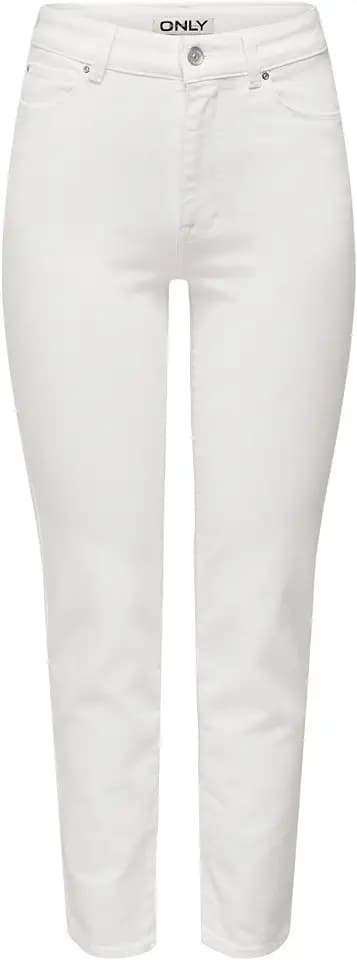 ONLY Damen Jeans ONLEMILY CRO614 - Straight Fit - Grau - Dark Grey Denim W25-W33