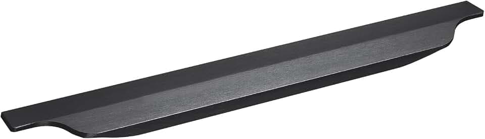 Schüco Schubladengriff Kontur 295mm, Griffleiste für Schubladen, Aluminium schwarz eloxiert