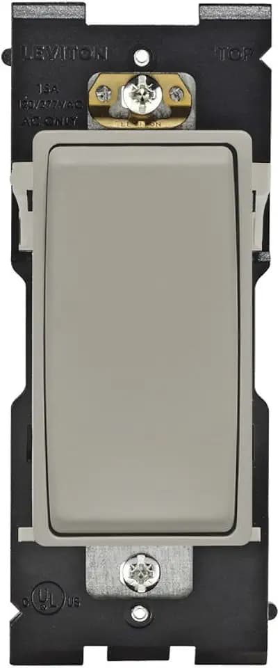 Leviton Renu Switch for 3-Way Applications, 15A-120/277VAC, RE153-WS, Wood Smoke