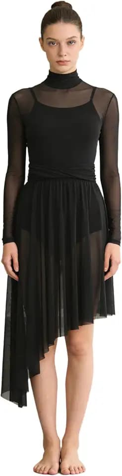 Women Lyrical Dance Costume Flowy Ballet Dress