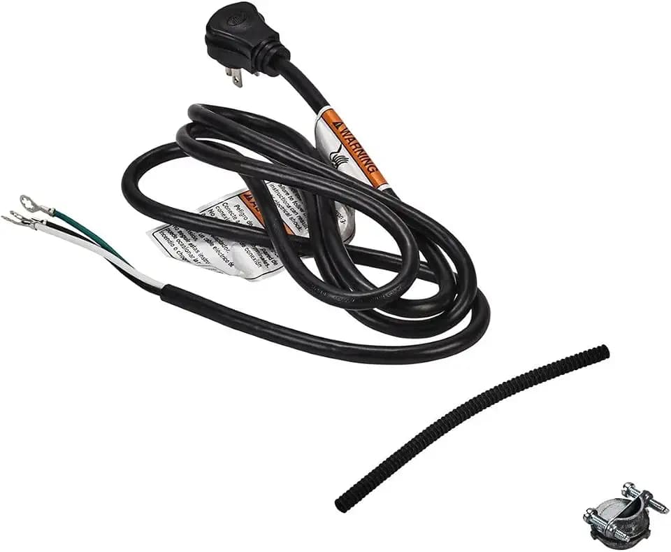 Whirlpool W11365014 Genuine OEM Power Cord Kit For Dishwashers, Black