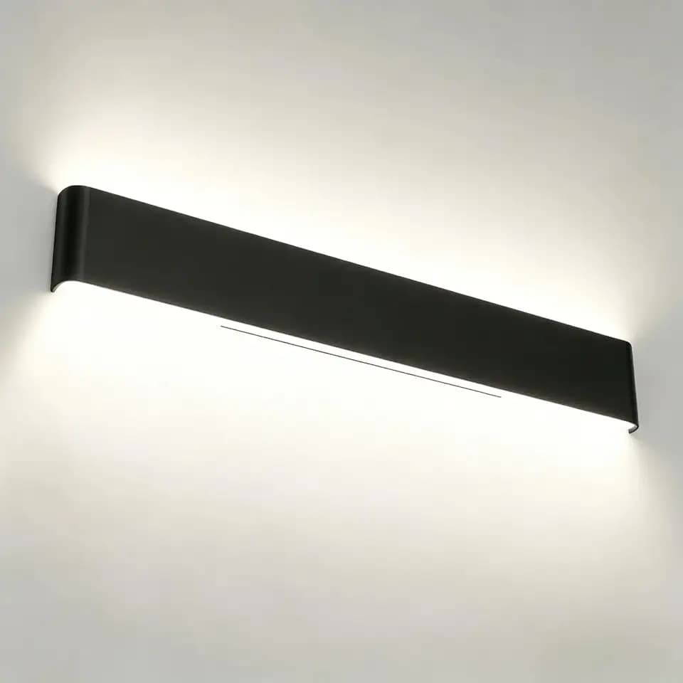 Aipsun 43.3" Modern Vanity Light Black Bathroom Light Fixture Over Mirror