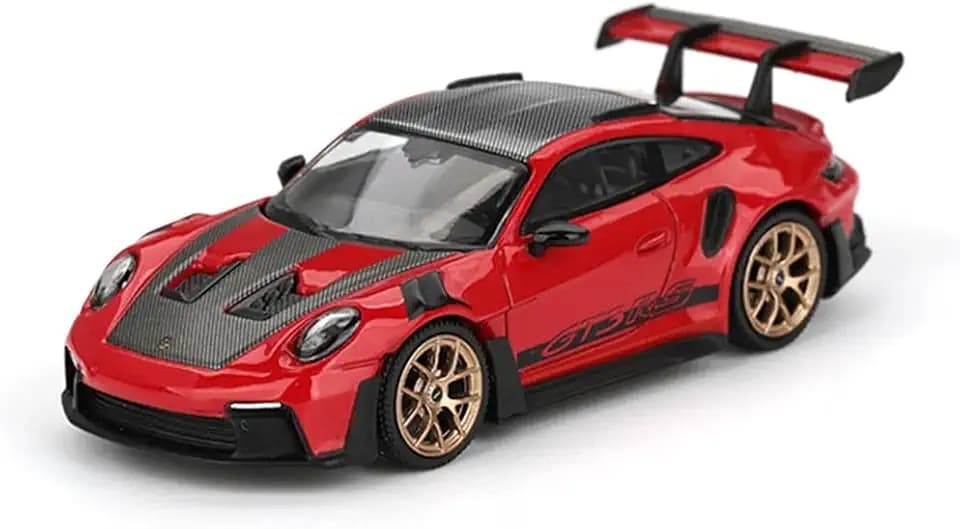 Diecast Model Car Compatible with Porsche 911 (992) GT3 RS Weissach Package Guards Red Limited Edition 1:64 Sacle Mini GT MGT01060