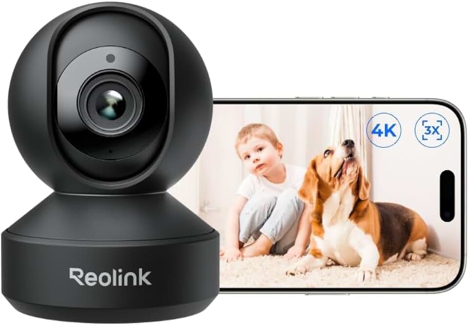 REOLINK 4K Pan Tilt Indoor Camera, 3X Optical Zoom, Dual-Band WiFi 6