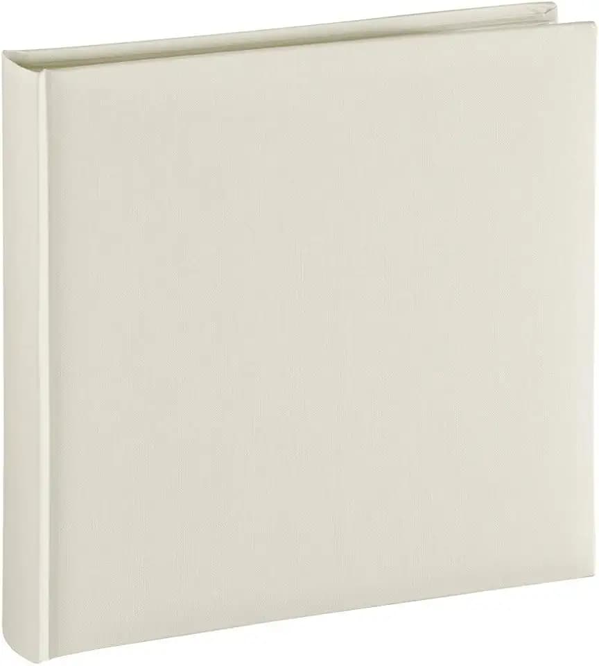 Hama Fotoalbum Jumbo 30x30 cm (Fotobuch mit 80 weißen Seiten, Album für 320 Fotos zum Selbstgestalten und Einkleben) beige pastell