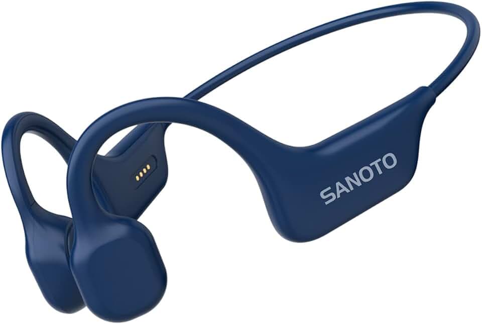 SANOTO Knochenschall Kopfhörer Bluetooth 5.3, Open Ear Sportkopfhörer, Blau