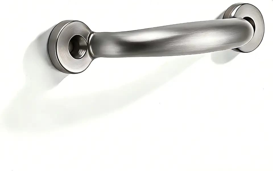 khtumeware Luxury 5-Pack 100% Solid Brass Cabinet Pulls, 3" Center-to-Hole Pulls in Brushed Nickel Finish for Drawers & Doors