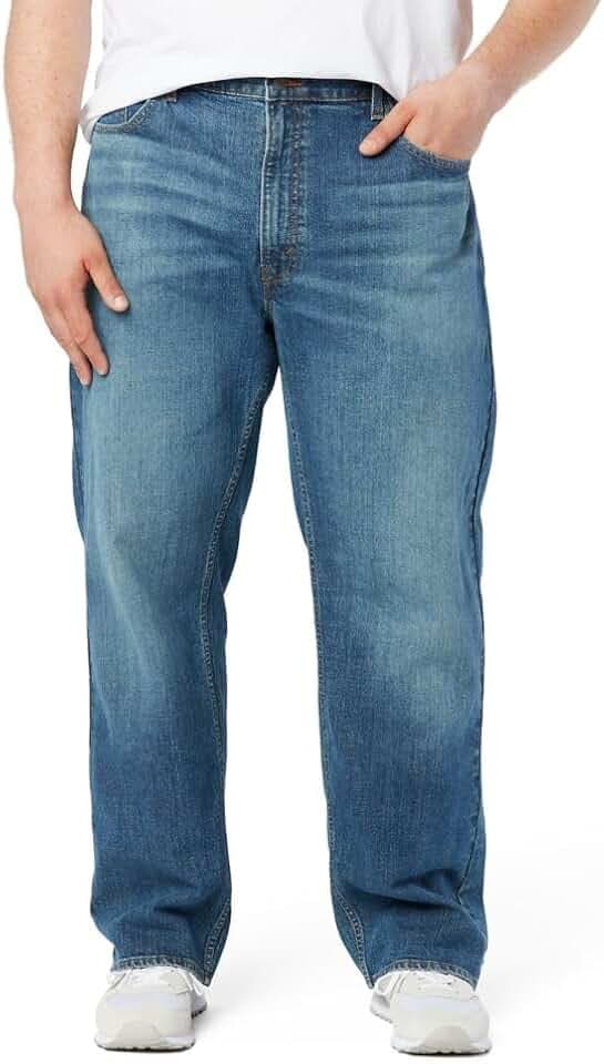 Levi Strauss Signature Gold Men's Relaxed Fit Flex Waistband Jeans