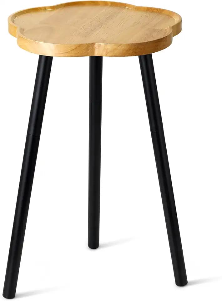 KINNARY Plant Stand Indoor, Wood Plant Table Plant Holder with Raised Design,Heavy Duty Metal Flower Pot Stand, Mid Century Modern Home Decor Small Side End Table（Clr.3-Flower 20" H）