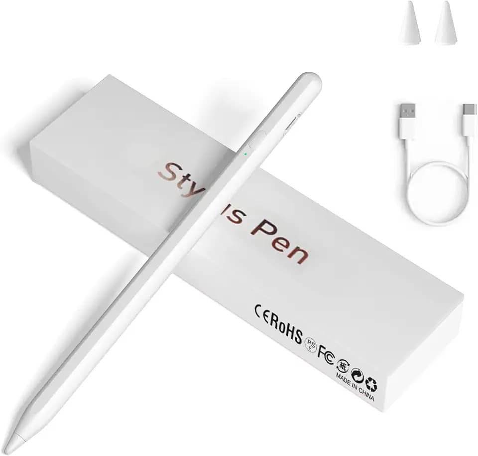 Stylus Pens for Touch Screens, Universal Fine Point iPad Pencil (White)