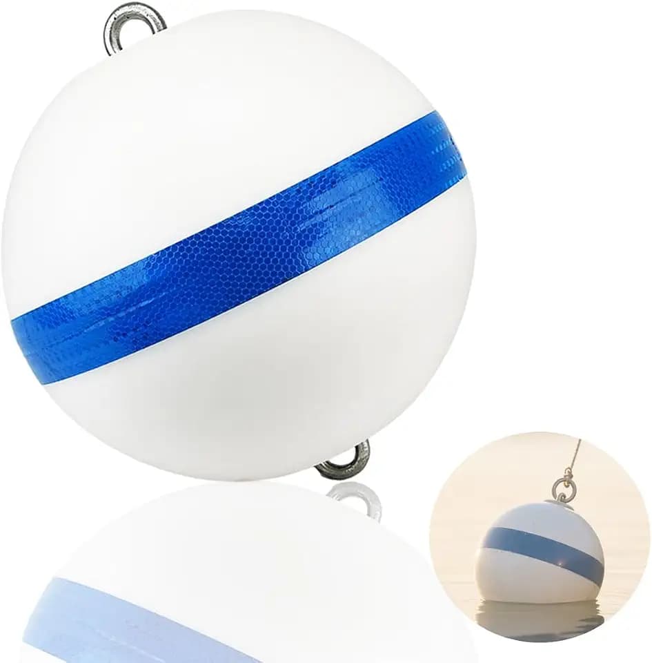 Boat Mooring Buoy,with Blue Reflective Stripes,12/15/20 Inch